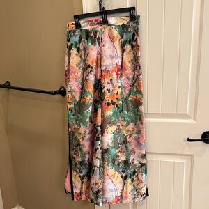 Frances Valentine Pink and Green Abstract Skirt